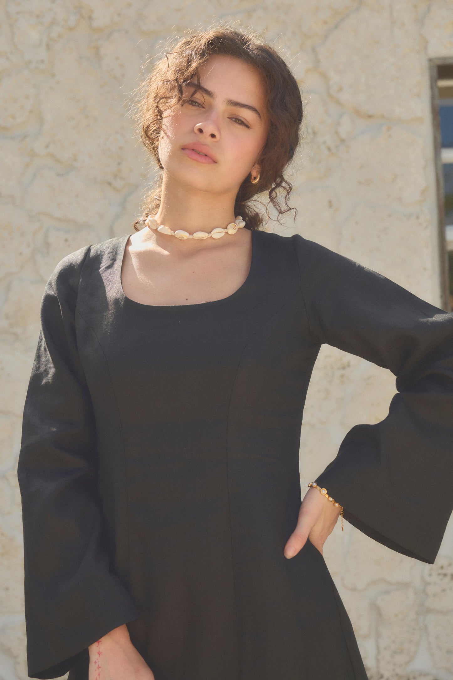 MONACO LINEN MINI DRESS