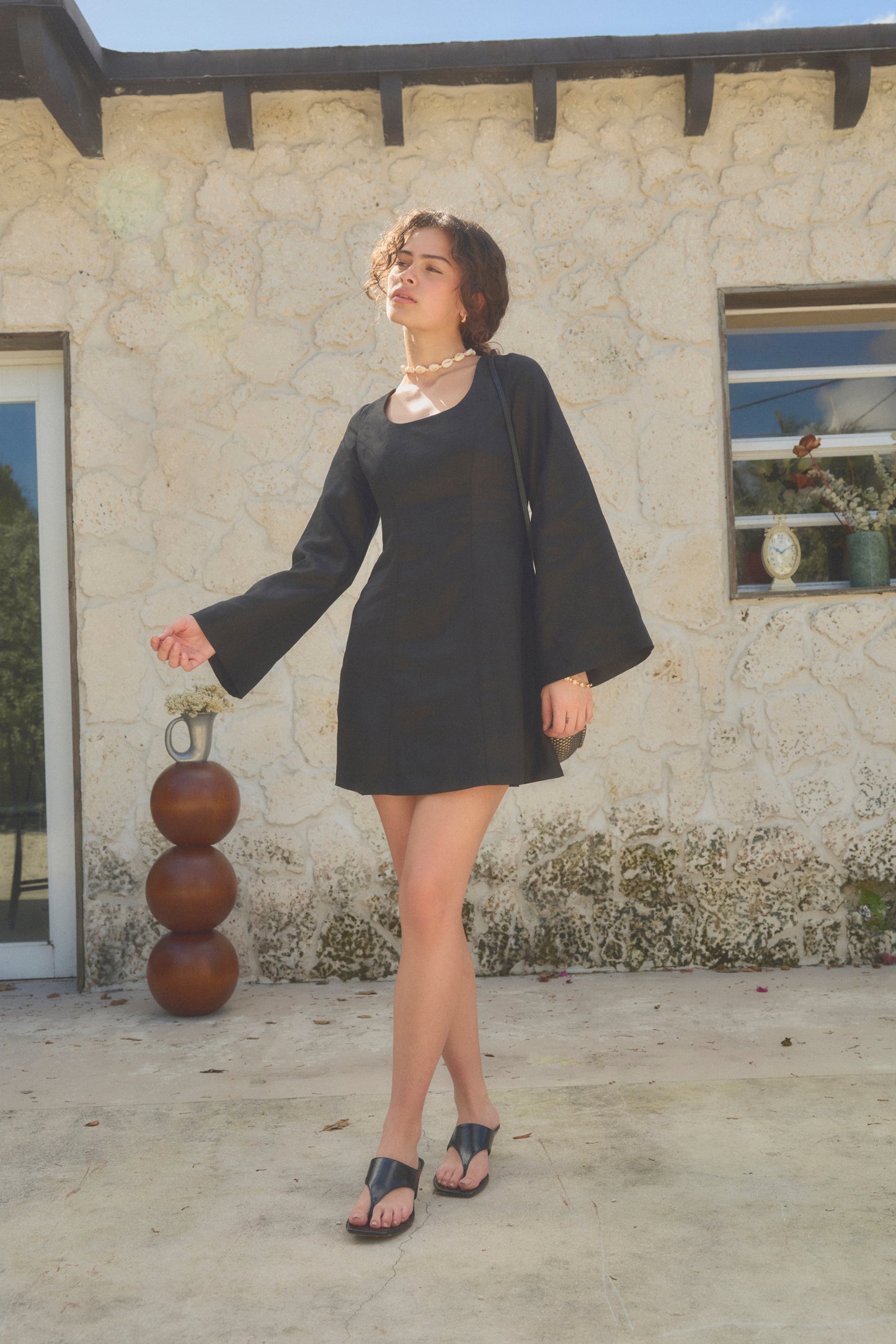 MONACO LINEN MINI DRESS