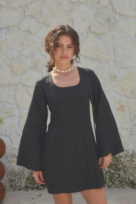 MONACO LINEN MINI DRESS