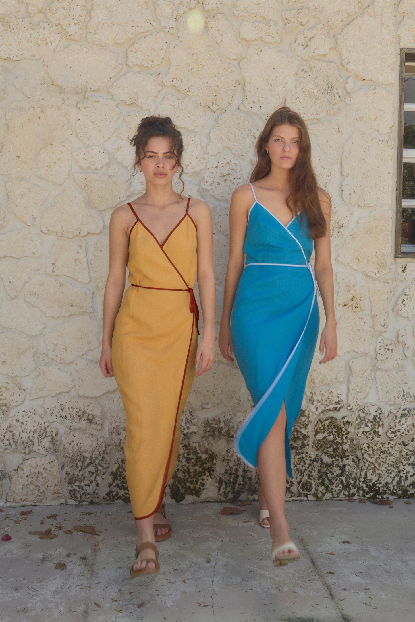 SIENA LINEN WRAP DRESS