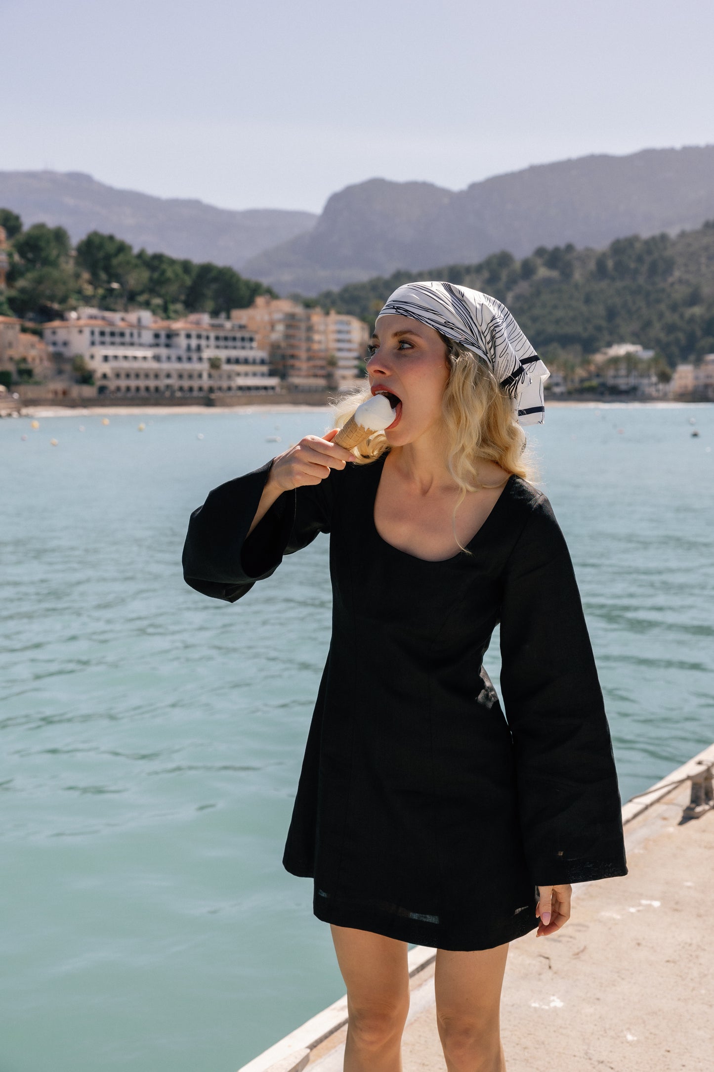 MONACO LINEN MINI DRESS