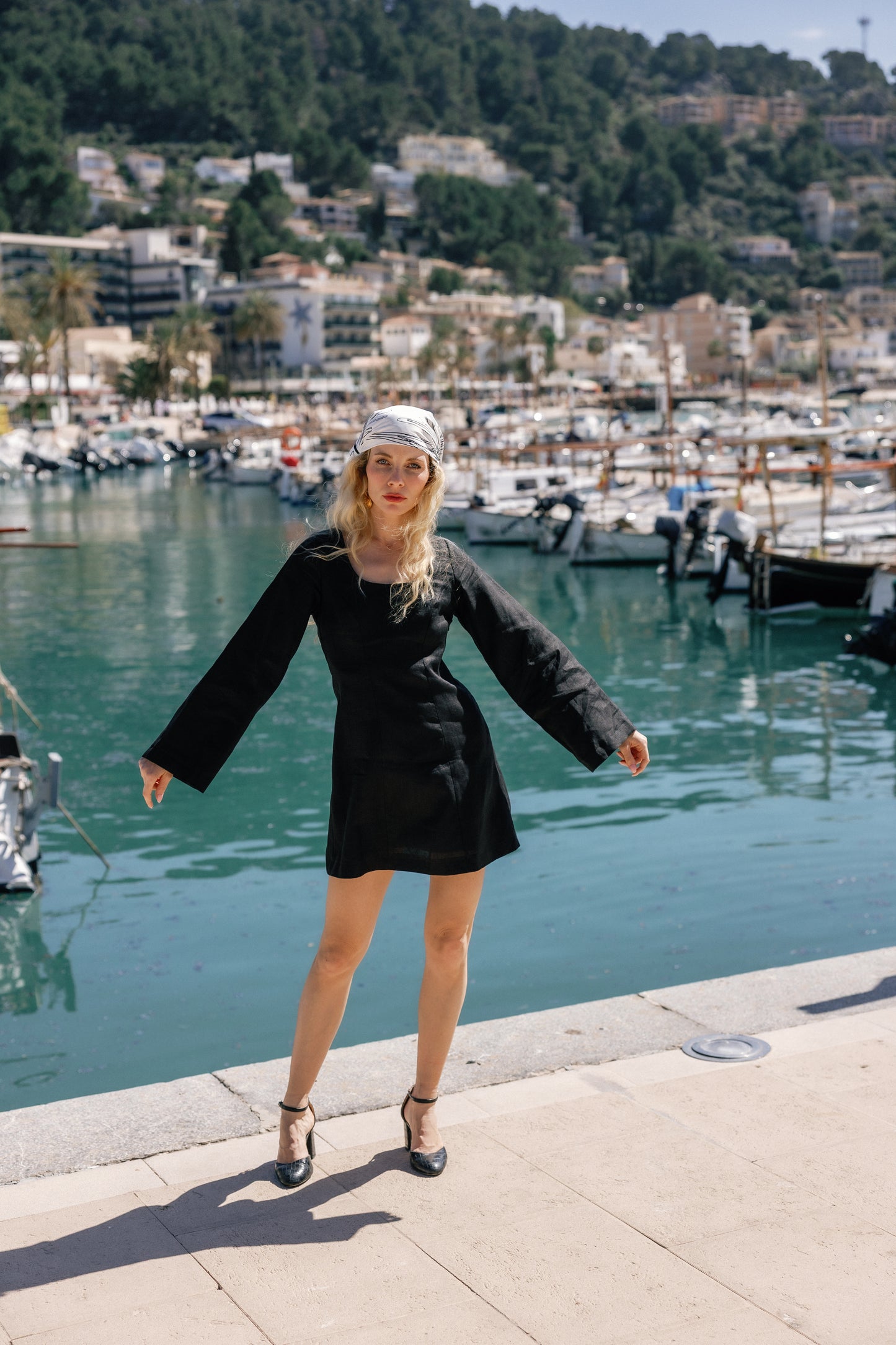 MONACO LINEN MINI DRESS