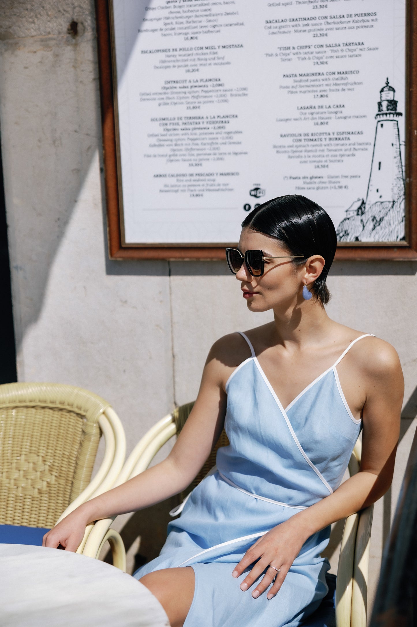 CAPRI LINEN WRAP DRESS