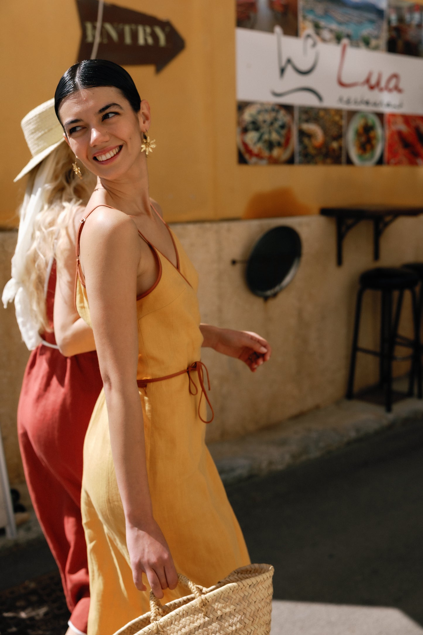 SIENA LINEN WRAP DRESS