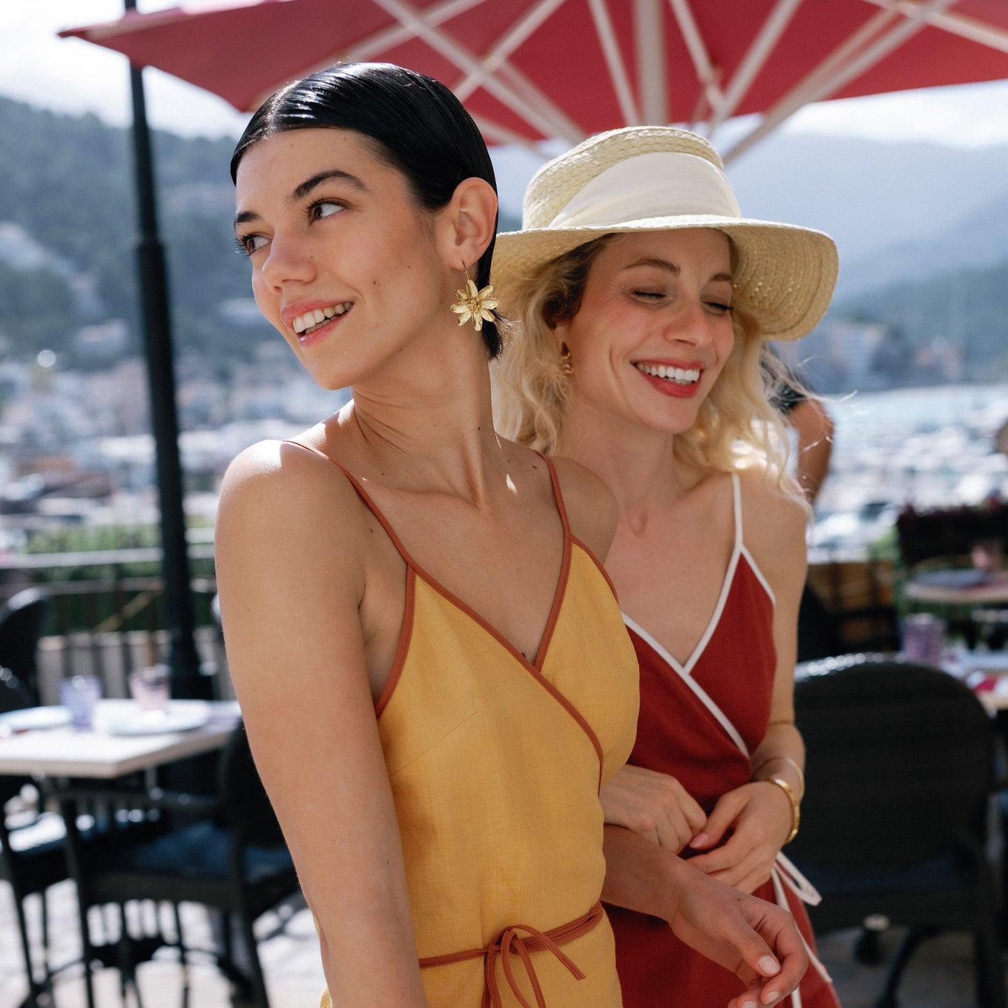 SIENA LINEN WRAP DRESS