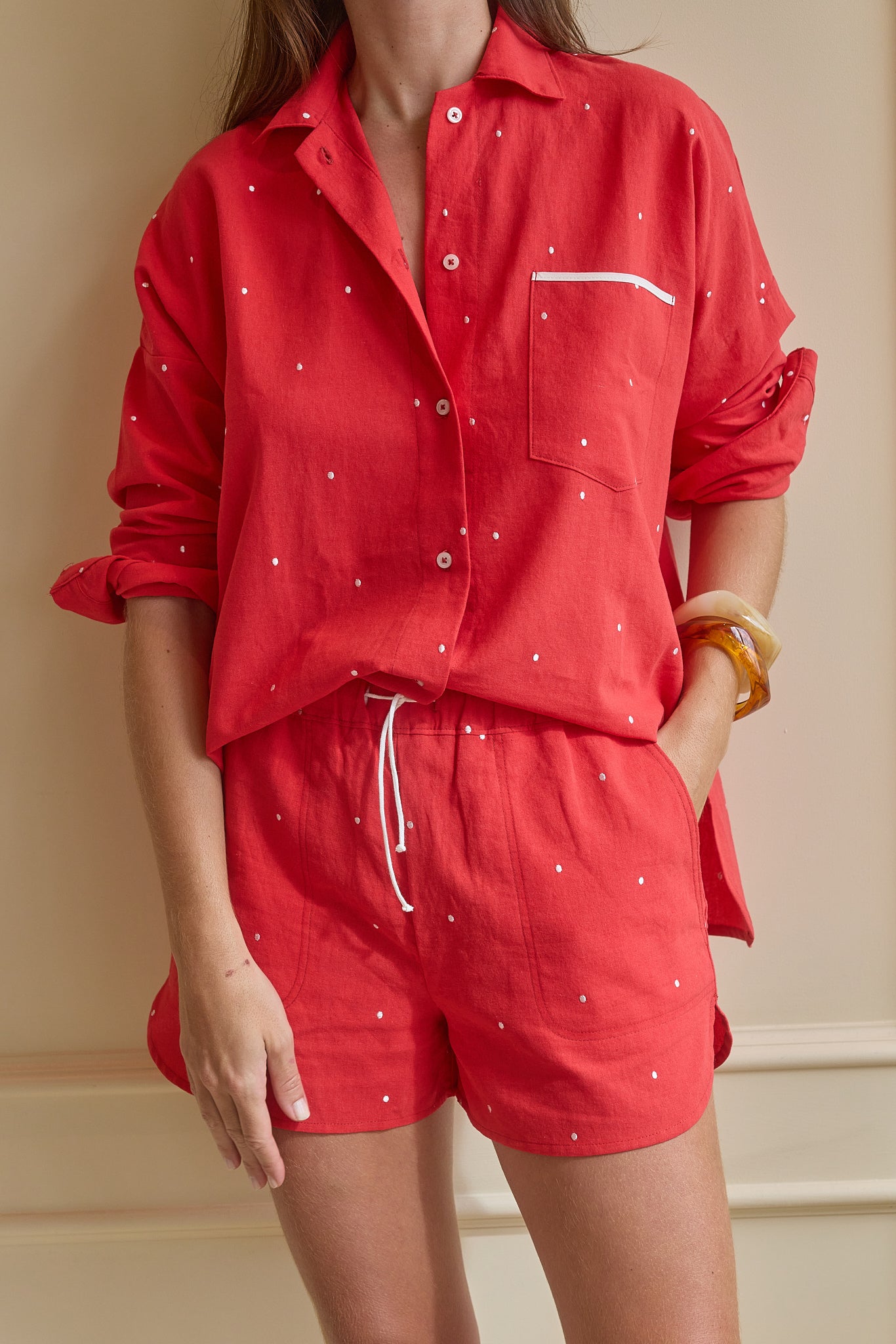 POMODORO DOT RELAXED BUTTON DOWN