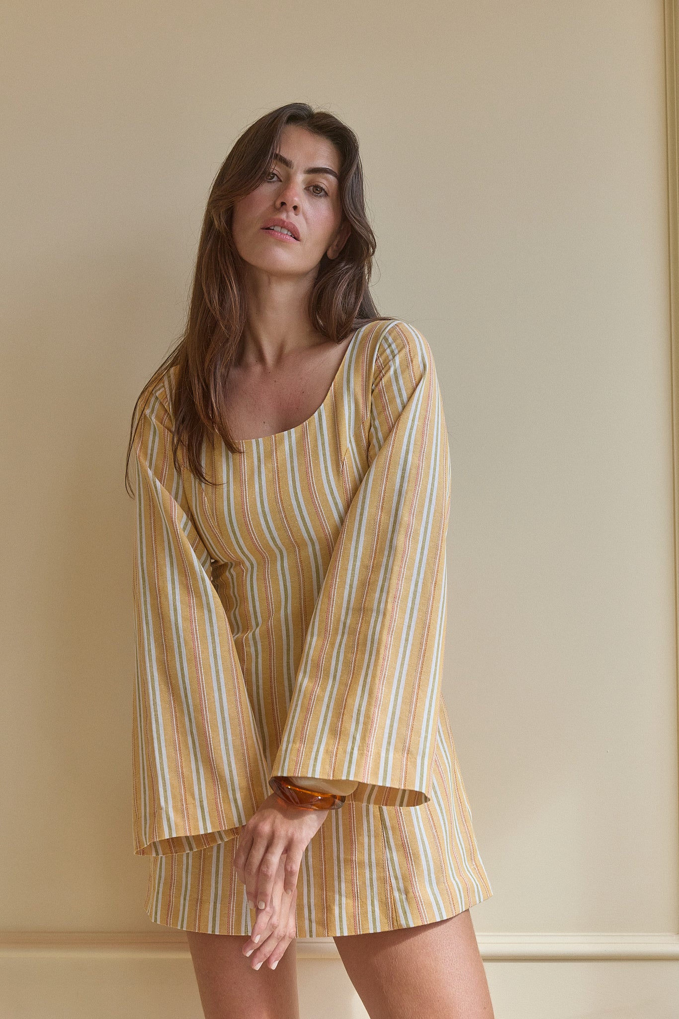 MONACO MINI DRESS - SUNSET STRIPE